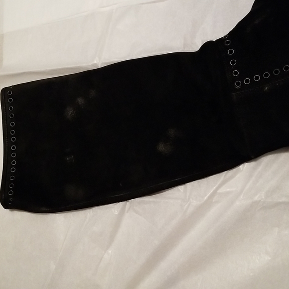 New Pedro Garcia Gavina Suede Grommet Boots Riding Distressed Suede Leather - Picture 6 of 12